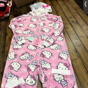 Hello Kitty Pink and White Kids Pajama Set size Medium Onesie